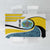 Saint Lucia Modern Tribal Crest Design Tablecloth with Flag Colors and Bold Text Layout - Wonder Print Shop