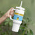 Saint Lucia Modern Tribal Crest Design Tumbler With Handle with Flag Colors and Bold Text Layout - Wonder Print Shop