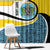 Saint Lucia Modern Tribal Crest Design Window Curtain with Flag Colors and Bold Text Layout - Wonder Print Shop