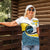 Saint Lucia Modern Tribal Crest Design Women Polo Shirt with Flag Colors and Bold Text Layout - Wonder Print Shop