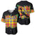 Saint Lucia Parrot Baseball Jersey with Madras Pattern and Cultural Black Motif Design - Wonder Print Shop