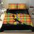 Saint Lucia Parrot Bedding Set with Madras Pattern and Cultural Black Motif Design - Wonder Print Shop