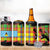 Saint Lucia Parrot 4 in 1 Can Cooler Tumbler with Madras Pattern and Cultural Black Motif Design - Wonder Print Shop