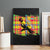 Saint Lucia Parrot Canvas Wall Art with Madras Pattern and Cultural Black Motif Design - Wonder Print Shop