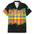 Saint Lucia Parrot Hawaiian Shirt with Madras Pattern and Cultural Black Motif Design - Wonder Print Shop