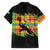 Saint Lucia Parrot Hawaiian Shirt with Madras Pattern and Cultural Black Motif Design - Wonder Print Shop