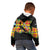Saint Lucia Parrot Kid Hoodie with Madras Pattern and Cultural Black Motif Design - Wonder Print Shop