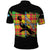 Saint Lucia Parrot Polo Shirt with Madras Pattern and Cultural Black Motif Design - Wonder Print Shop