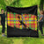 Saint Lucia Parrot Quilt with Madras Pattern and Cultural Black Motif Design - Wonder Print Shop