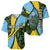 Saint Lucia Parrot Baseball Jersey with Tropical Palm Leaf and Flag Color Wave Design - Wonder Print Shop