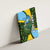 Saint Lucia Parrot Canvas Wall Art with Tropical Palm Leaf and Flag Color Wave Design - Wonder Print Shop