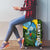 Saint Lucia Parrot Luggage Cover with Tropical Palm Leaf and Flag Color Wave Design - Wonder Print Shop
