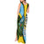 Saint Lucia Parrot Tank Maxi Dress with Tropical Palm Leaf and Flag Color Wave Design - Wonder Print Shop