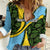Saint Lucia Parrot Women Casual Shirt with Tropical Palm Leaf and Flag Color Wave Design - Wonder Print Shop
