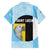 Saint Lucia Graphic Parrot Hawaiian Shirt with Tribal Pattern and Minimalist Blue Black Design - Wonder Print Shop