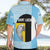 Saint Lucia Graphic Parrot Hawaiian Shirt with Tribal Pattern and Minimalist Blue Black Design - Wonder Print Shop