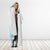 Saint Lucia Graphic Parrot Hooded Blanket with Tribal Pattern and Minimalist Blue Black Design - Wonder Print Shop