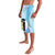 Saint Lucia Graphic Parrot Lavalava with Tribal Pattern and Minimalist Blue Black Design - Wonder Print Shop
