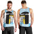 Saint Lucia Graphic Parrot Men Tank Top with Tribal Pattern and Minimalist Blue Black Design - Wonder Print Shop