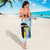 Saint Lucia Graphic Parrot Sarong with Tribal Pattern and Minimalist Blue Black Design - Wonder Print Shop