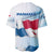 Panama Waving Flag Design Baseball Jersey with Red Blue Stars and National Color Pattern - Wonder Print Shop