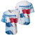 Panama Waving Flag Design Baseball Jersey with Red Blue Stars and National Color Pattern - Wonder Print Shop