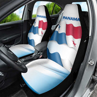 Panama Waving Flag Design Car Seat Cover with Red Blue Stars and National Color Pattern - Wonder Print Shop