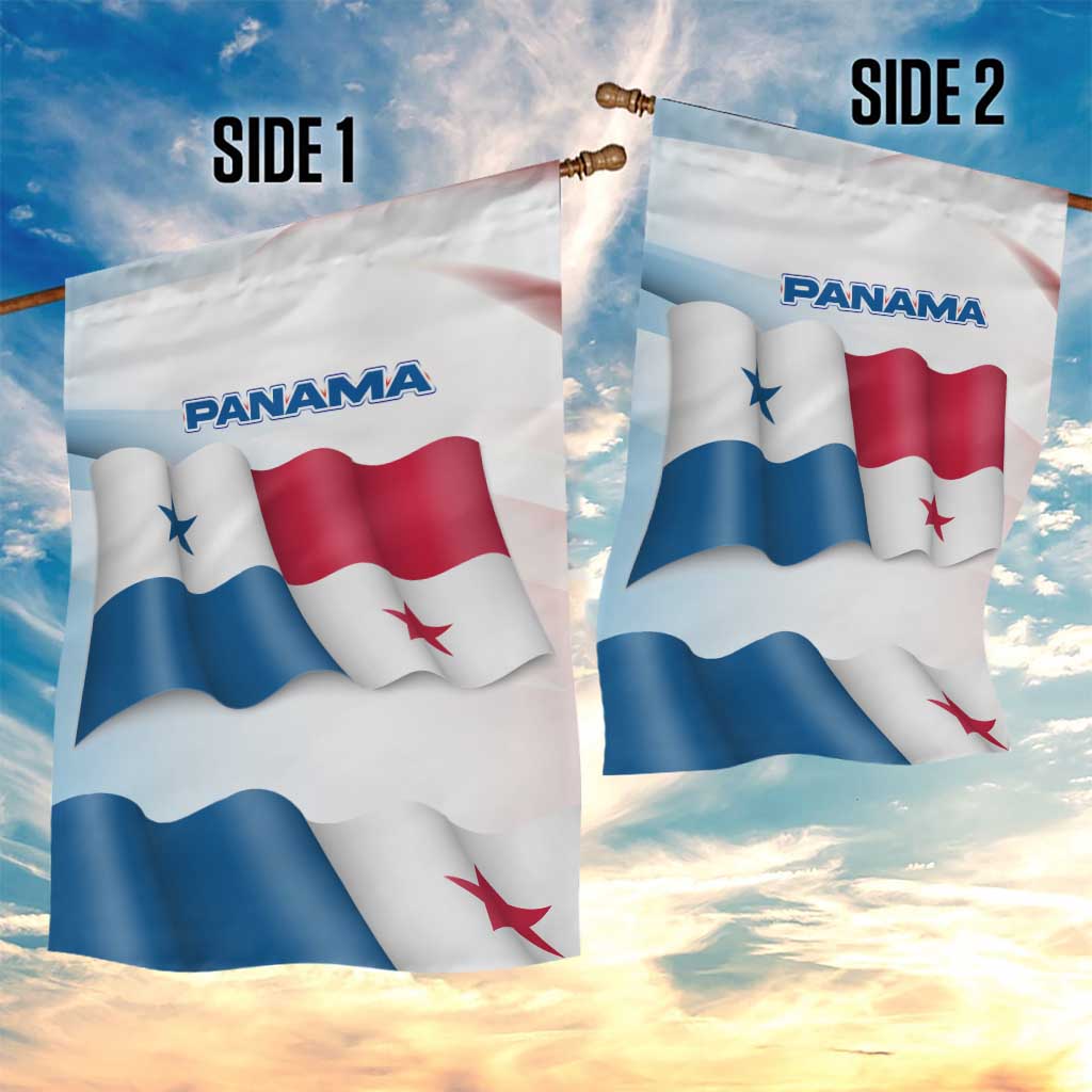Panama Waving Flag Design Garden Flag with Red Blue Stars and National Color Pattern - Wonder Print Shop