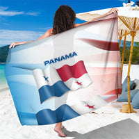 Panama Waving Flag Design Sarong with Red Blue Stars and National Color Pattern - Wonder Print Shop