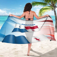 Panama Waving Flag Design Sarong with Red Blue Stars and National Color Pattern - Wonder Print Shop