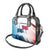 Panama Waving Flag Design Shoulder Handbag with Red Blue Stars and National Color Pattern - Wonder Print Shop