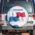 Panama Waving Flag Design Spare Tire Cover with Red Blue Stars and National Color Pattern - Wonder Print Shop