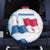 Panama Waving Flag Design Spare Tire Cover with Red Blue Stars and National Color Pattern - Wonder Print Shop