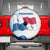 Panama Waving Flag Design Spare Tire Cover with Red Blue Stars and National Color Pattern - Wonder Print Shop