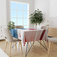 Panama Waving Flag Design Tablecloth with Red Blue Stars and National Color Pattern - Wonder Print Shop