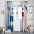 Panama Waving Flag Design Window Curtain with Red Blue Stars and National Color Pattern - Wonder Print Shop