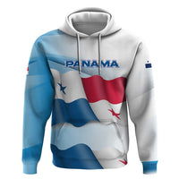 Panama Waving Flag Design Zip Hoodie with Red Blue Stars and National Color Pattern - Wonder Print Shop