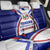 Panama Independence Day Back Car Seat Cover with National Coat of Arms and Red Blue Star Design - Wonder Print Shop