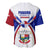 Panama Independence Day Baseball Jersey with National Coat of Arms and Red Blue Star Design - Wonder Print Shop