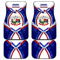 Panama Independence Day Car Mats with National Coat of Arms and Red Blue Star Design - Wonder Print Shop