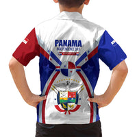 Panama Independence Day Family Matching Puletasi and Hawaiian Shirt with National Coat of Arms and Red Blue Star Design - Wonder Print Shop