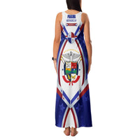 Panama Independence Day Family Matching Tank Maxi Dress and Hawaiian Shirt with National Coat of Arms and Red Blue Star Design - Wonder Print Shop