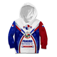 Panama Independence Day Kid Hoodie with National Coat of Arms and Red Blue Star Design - Wonder Print Shop