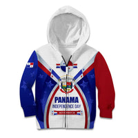 Panama Independence Day Kid Hoodie with National Coat of Arms and Red Blue Star Design - Wonder Print Shop