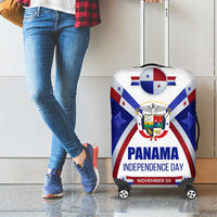 Panama Independence Day Luggage Cover with National Coat of Arms and Red Blue Star Design - Wonder Print Shop