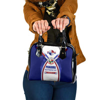 Panama Independence Day Shoulder Handbag with National Coat of Arms and Red Blue Star Design - Wonder Print Shop