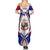 Panama Independence Day Summer Maxi Dress with National Coat of Arms and Red Blue Star Design - Wonder Print Shop