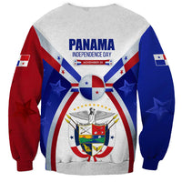 Panama Independence Day Sweatshirt with National Coat of Arms and Red Blue Star Design - Wonder Print Shop