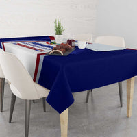 Panama Independence Day Tablecloth with National Coat of Arms and Red Blue Star Design - Wonder Print Shop