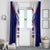 Panama Independence Day Window Curtain with National Coat of Arms and Red Blue Star Design - Wonder Print Shop